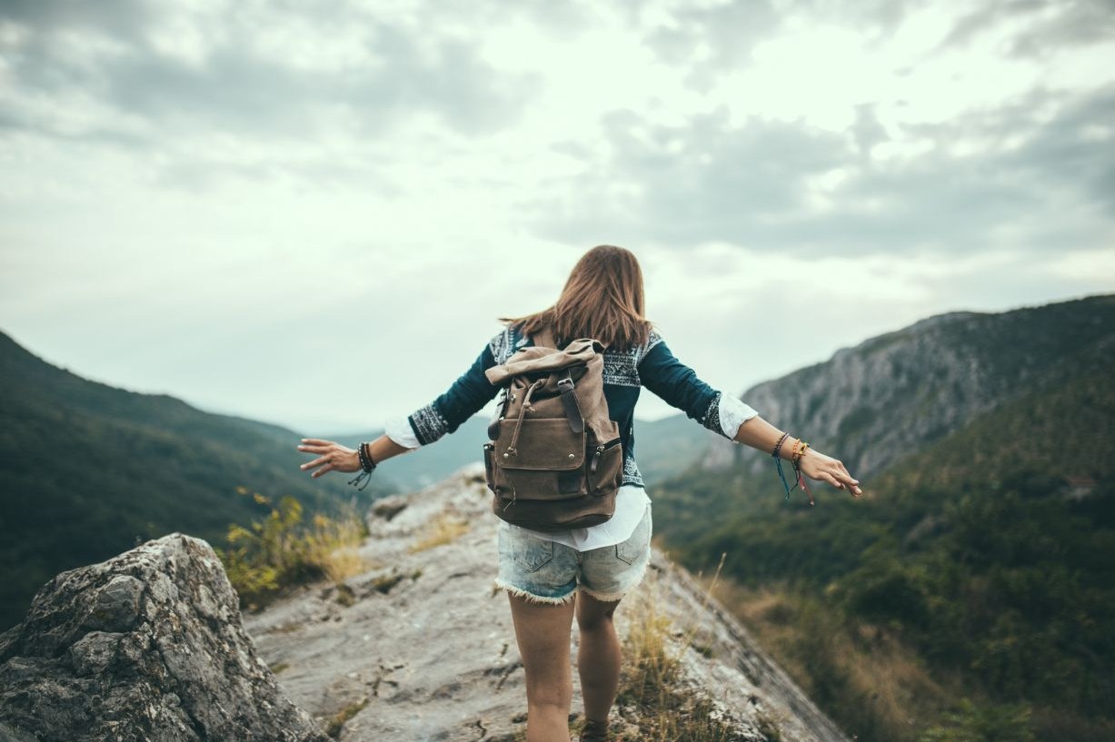 girl in mountain