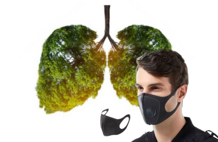 mask, lungs, air pollution, viruses