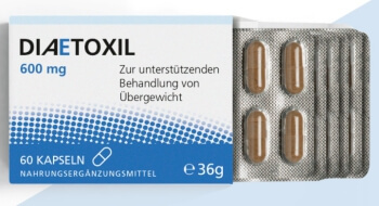Diaetoxil 60 kapsulas apskats Vācija 600mg